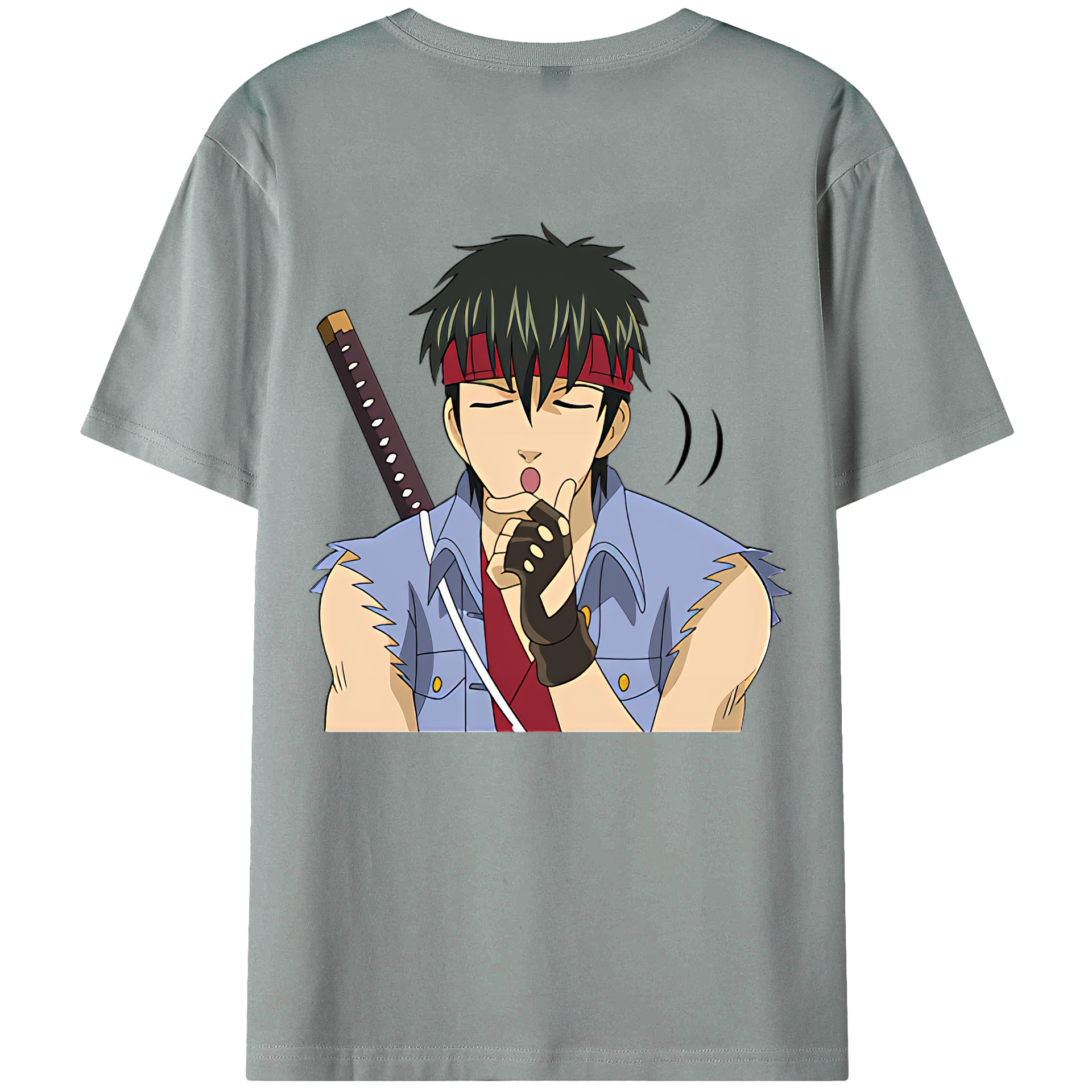 （画像用） ぎんたま 坂田銀時（さかたぎんとき） 神楽 志村新八（しむら しんぱち） GINTAMA Sakata Gintoki Kagura Shimura Shinpachi 綿100％ メンズ半袖Tシャツ（バックプリント） 通気性